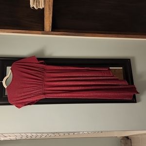 Shein red with gold shimer deep v in back size  large